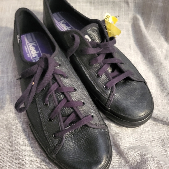 Keds Shoes For Women-Dbl Up Leather Blk/Blk- Size 10 - Picture 5 of 8